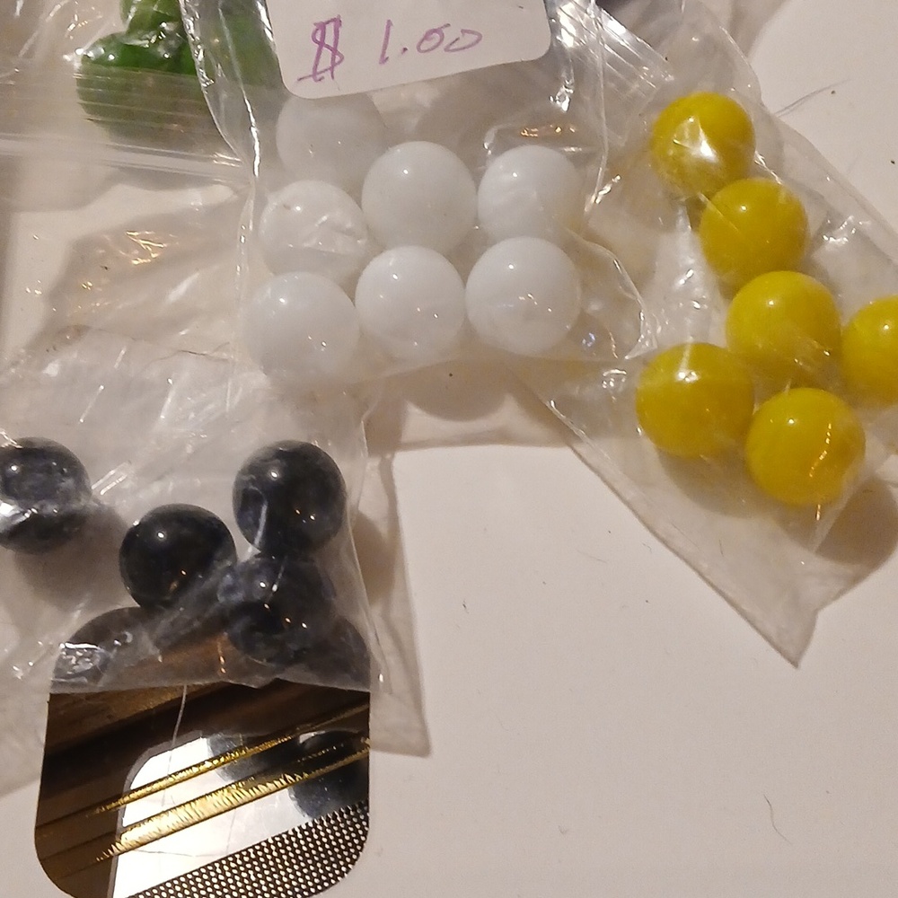Mixed Color Glass Marbles Set - Picture 2 of 3